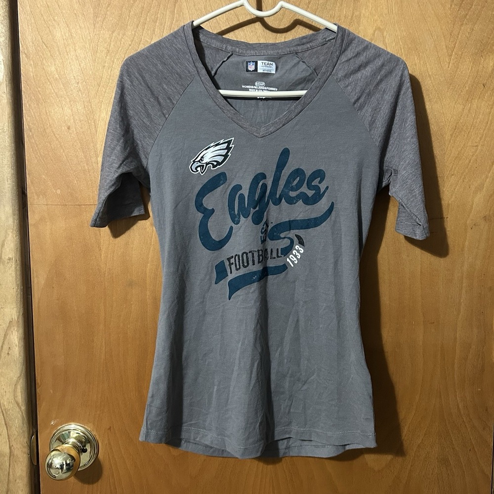 Vintage Y2K Philadelphia‎ Eagles NFL  Football T-Shirt Women's Small 3/4 Sleeve
